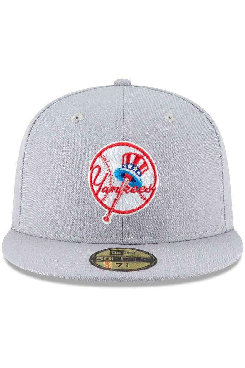 Men's New Era Gray New York Yankees Cooperstown Collection Wool 59FIFTY Fitted Hat, Alternate, color, Gray