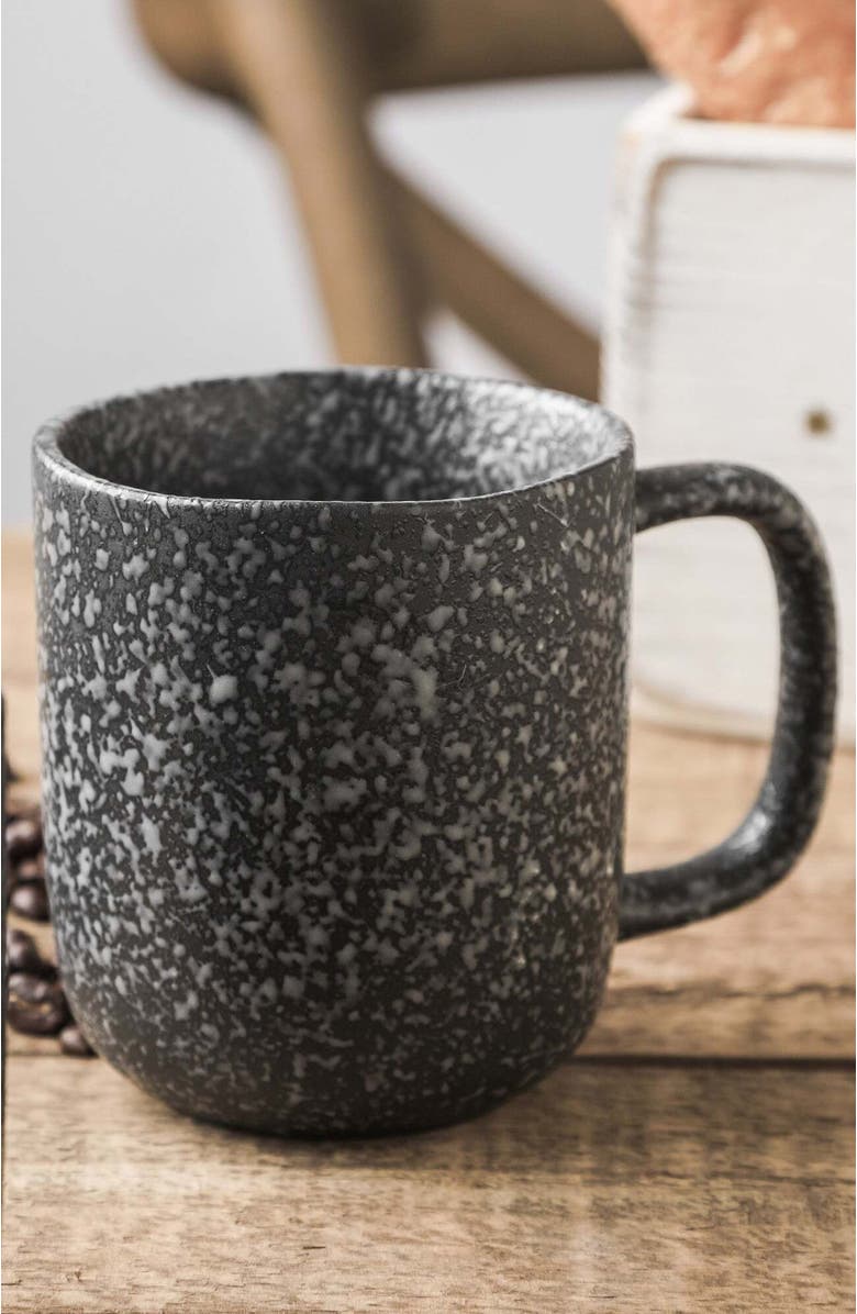 Stone Lain Tom Stoneware 4-Piece Mug Set, Alternate, color, Black And White