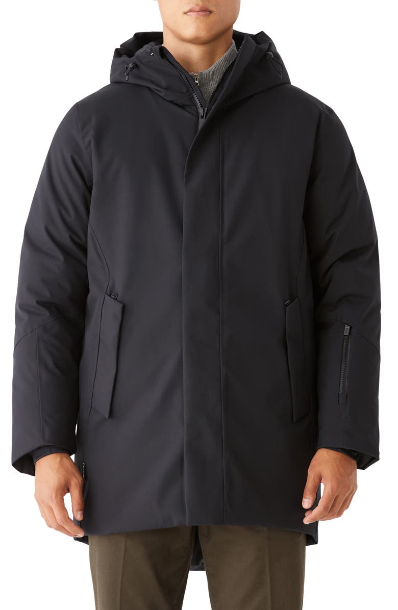 Frank And Oak Capital Waterproof Recycled Polyester Hooded Parka, Main, color,