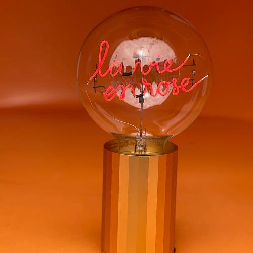 Mitb Rose Portable Table Lamp In Yellow