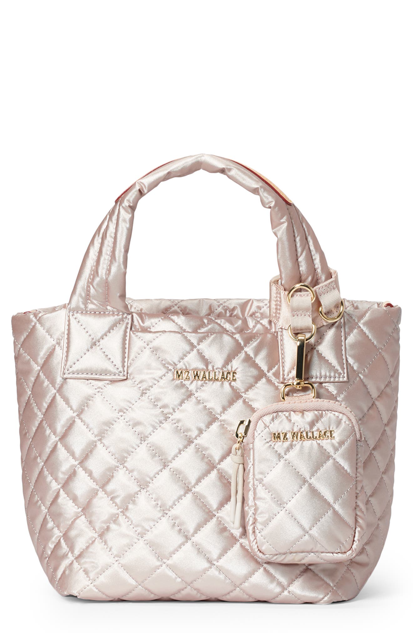 MZ Wallace Mini Metro Quilted Nylon Tote, Zip Pouch & Cuff Bundle, Main, color, 