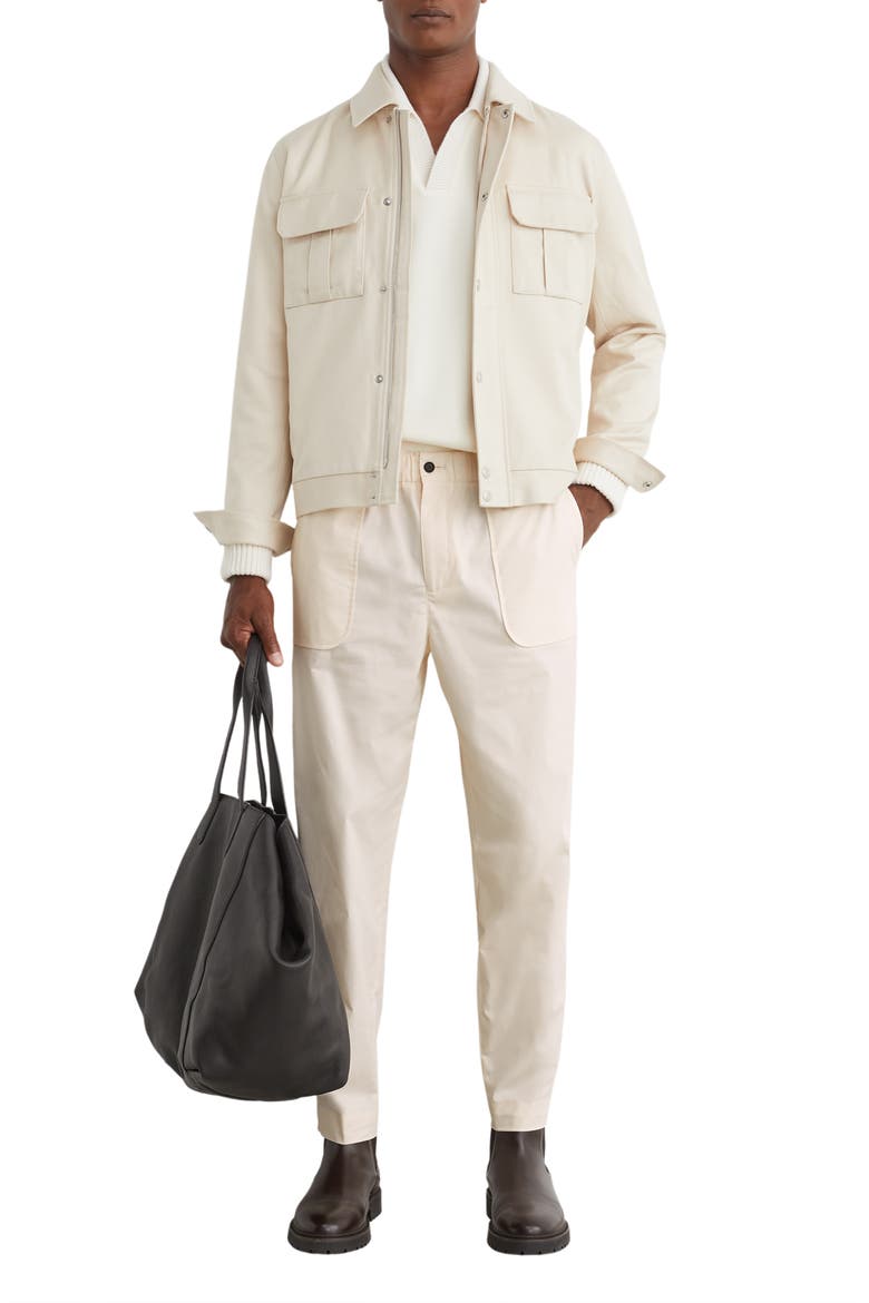 Snap Utility Pants, Alternate, color, OFF WHITE