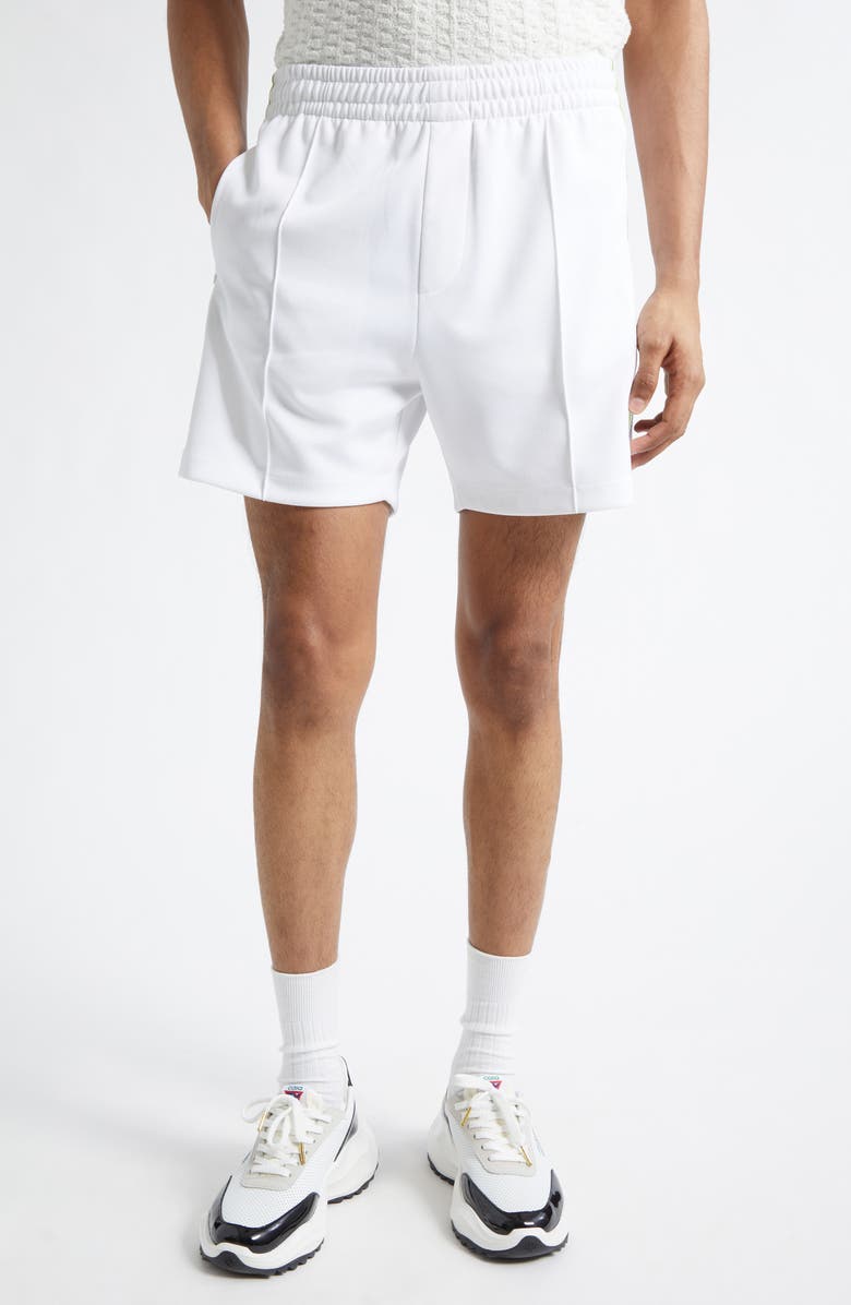 Casablanca Laurel Track Shorts, Main, color, White