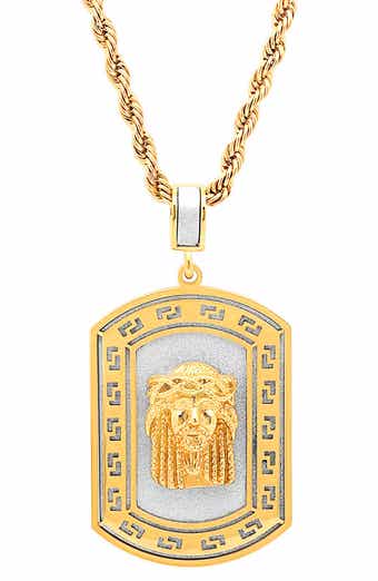 Jesus Dog Tag Pendant Necklace