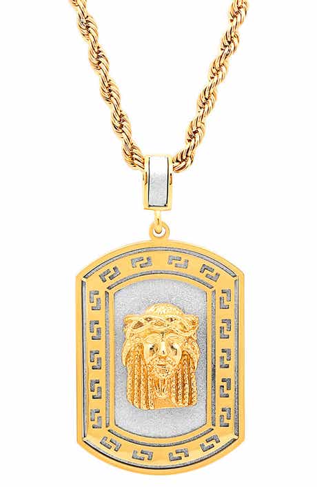 Jesus Dog Tag Pendant Necklace