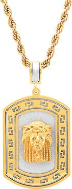 STEELTIME Jesus Dog Tag Pendant Necklace