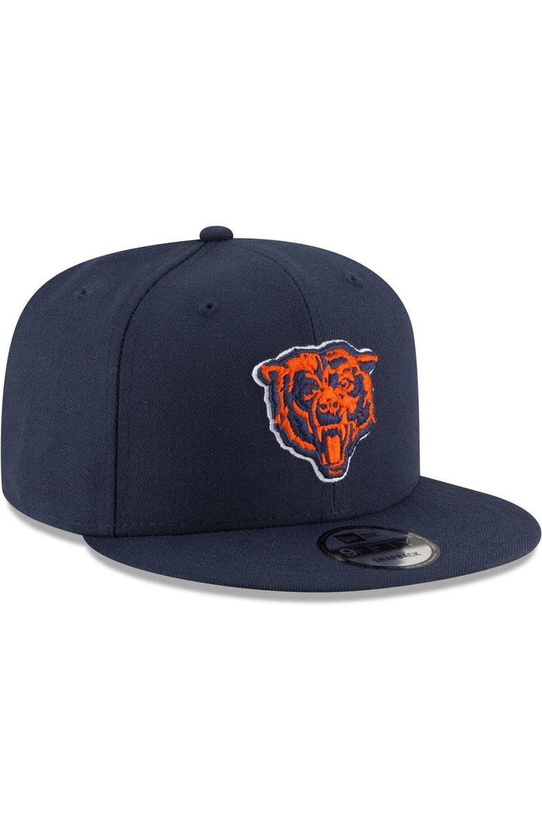 New Era Men's New Era Navy Chicago Bears Head Basic 9FIFTY Adjustable Snapback Hat, Alternate, color, 