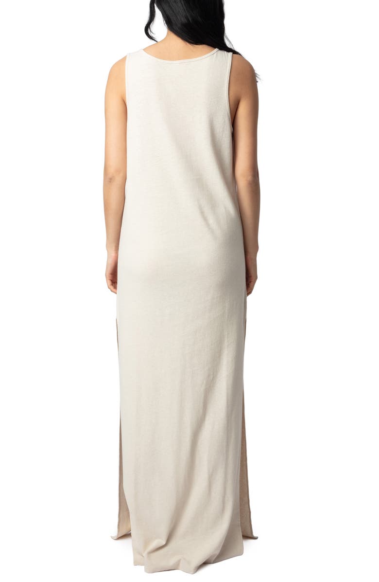 Zadig & Voltaire Deva Lin Lave Cotton & Linen Maxi Dress, Alternate, color, 