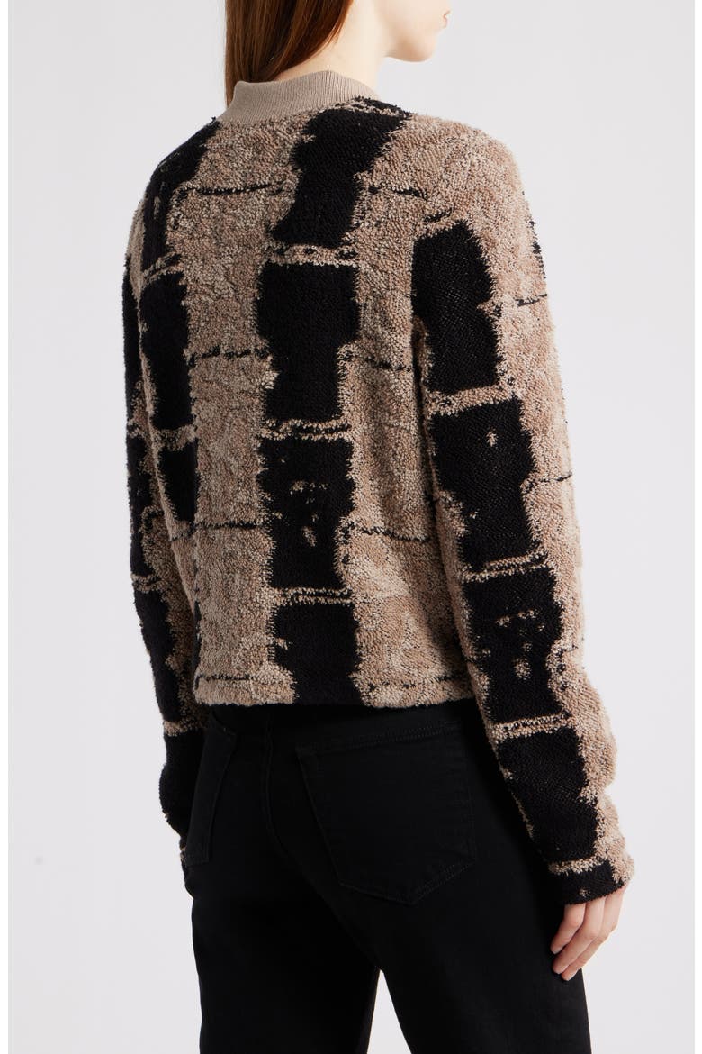 Textured Knit Bomber Jacket, Alternate, color, NEUTRAL MULTI