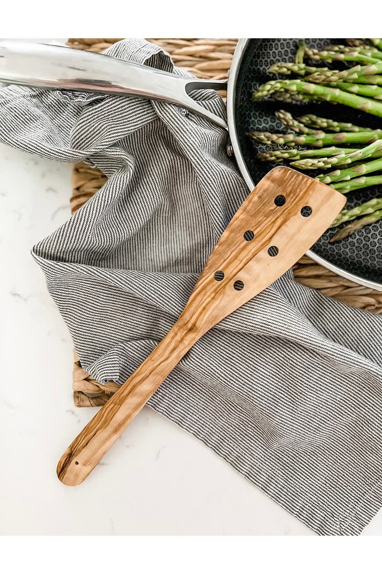 Cilio Toscana Olivewood Perforated Turner, 11.8-Inch, Alternate, color, Brown