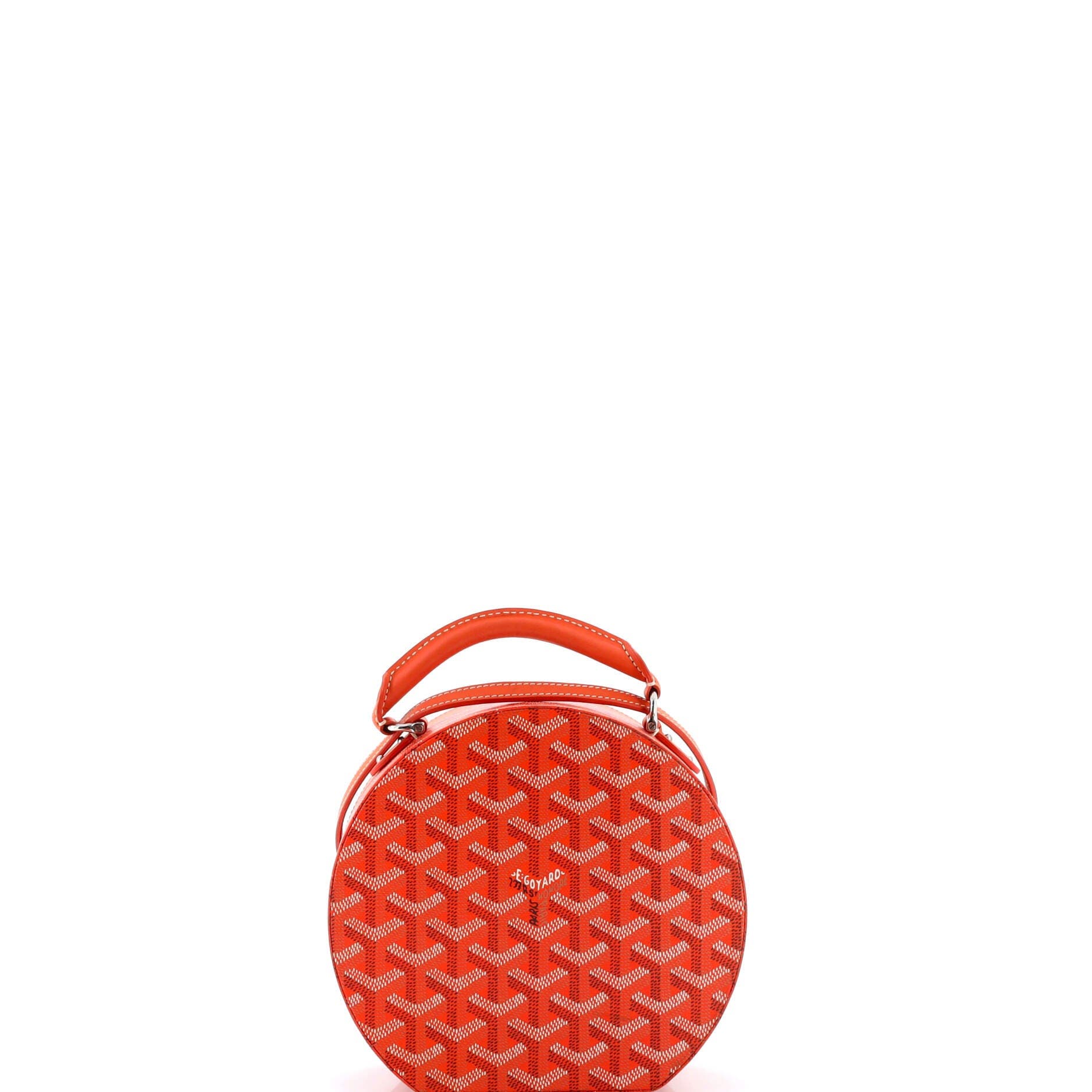 Pre-Owned Goyard Alto Hatbox Bag Coated Canvas, Alternate, color, Orange