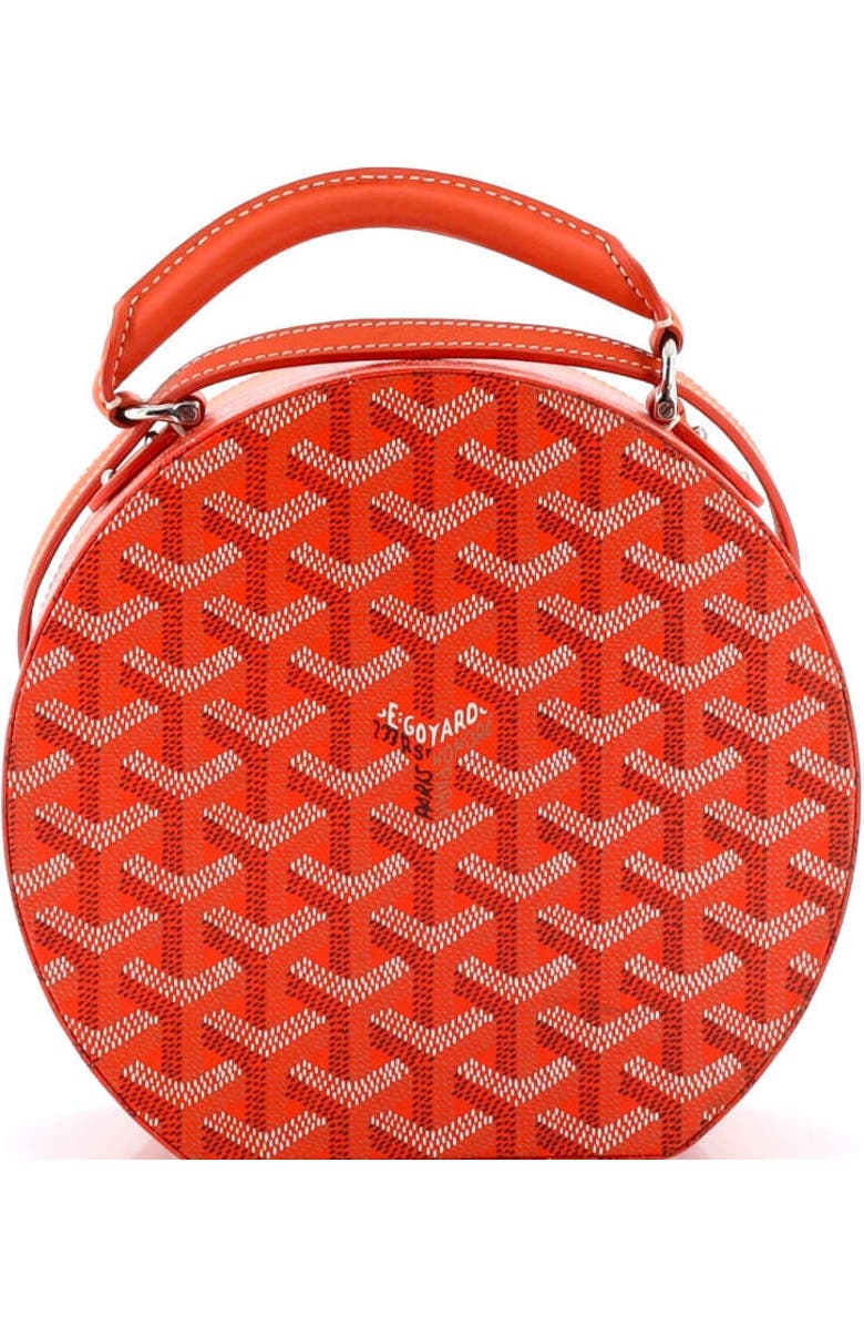 Pre-Owned Goyard Alto Hatbox Bag Coated Canvas, Alternate, color, Orange