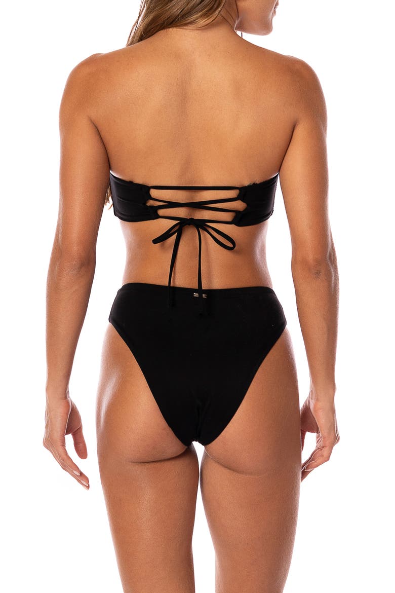Midnight Palm Sully Reversible Bikini Bottoms, Alternate, color, BLACK