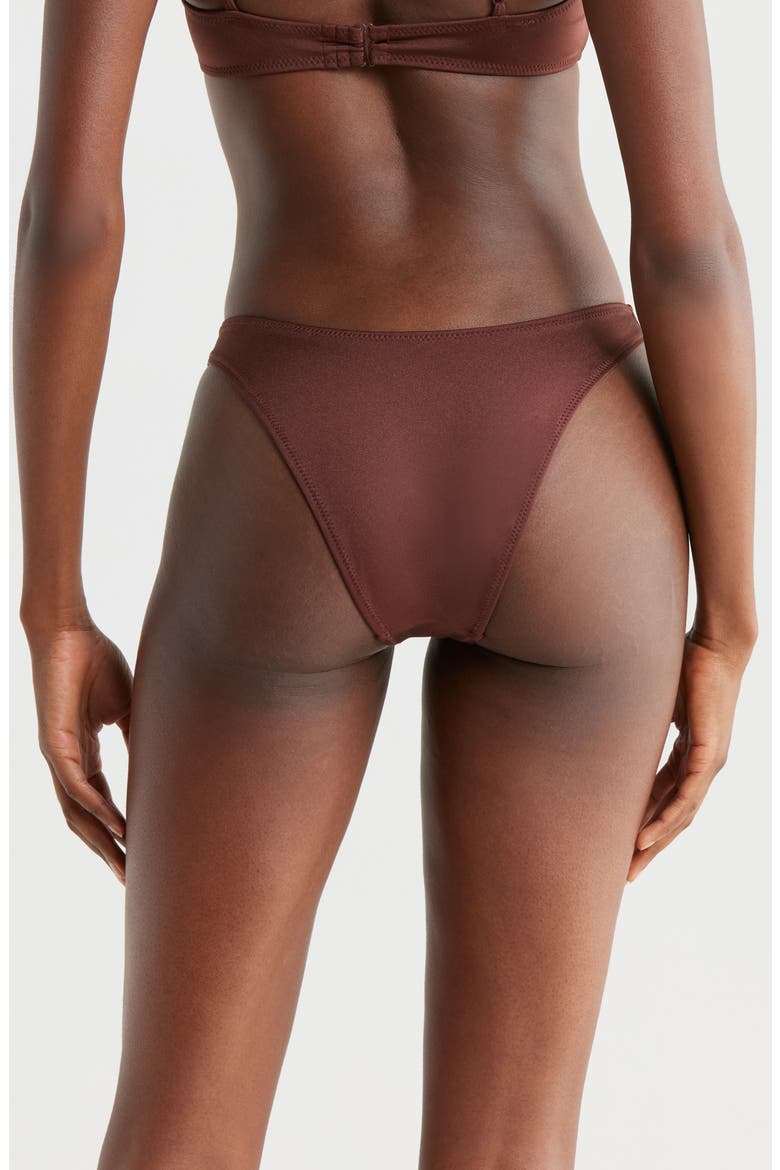 Dana Shine Bikini Bottoms, Alternate, color, BITTER CHOCOLATE