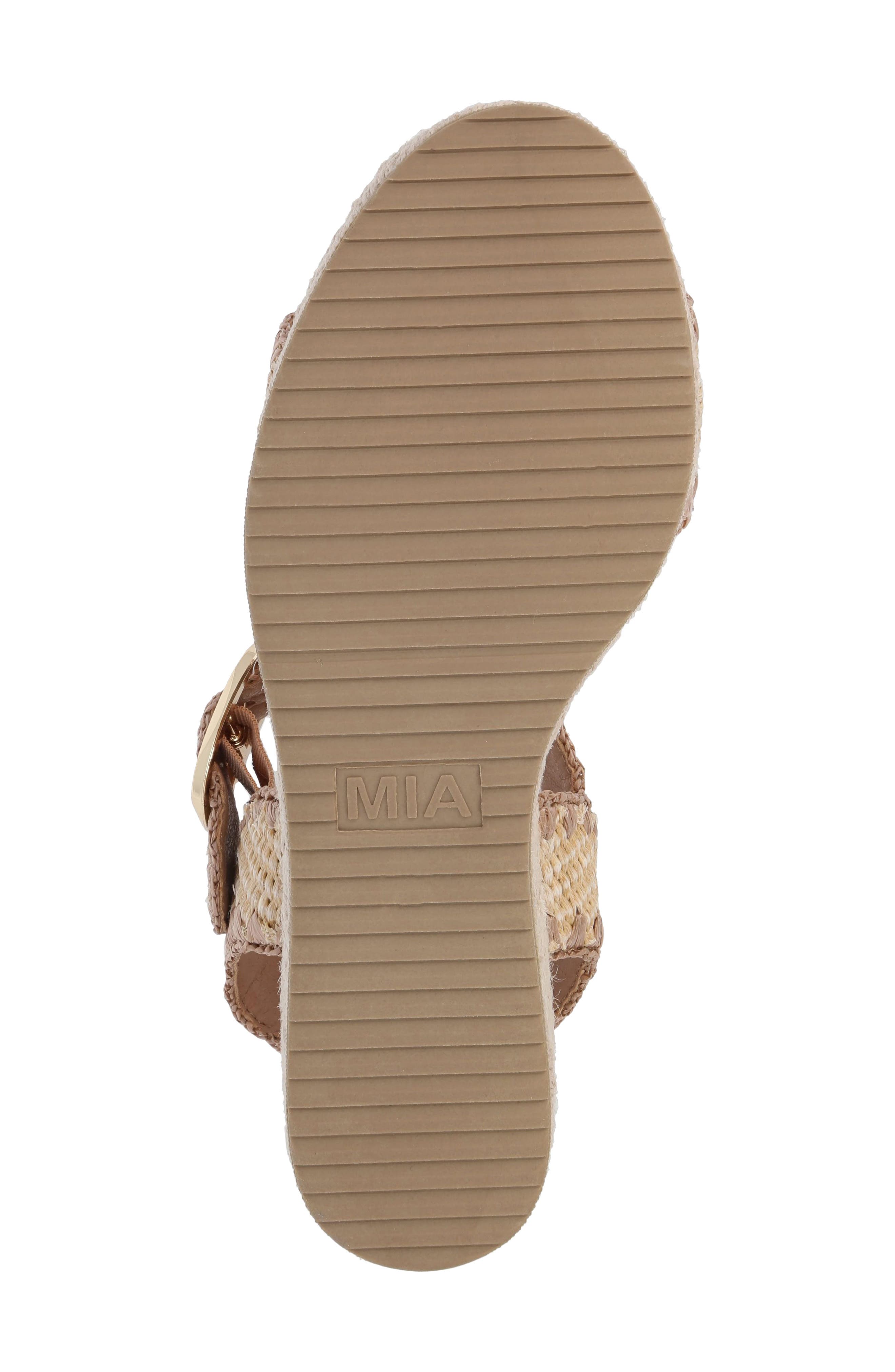MIA Beverlee Platform Wedge Sandal, Alternate, color, Natural/ Cognac