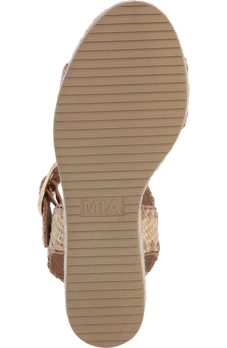 MIA Beverlee Platform Wedge Sandal, Alternate, color, Natural/ Cognac