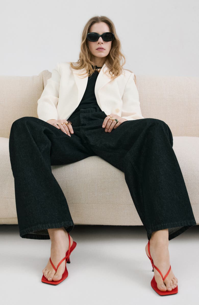 MANGO High Waist Balloon Jeans, Alternate, color, 