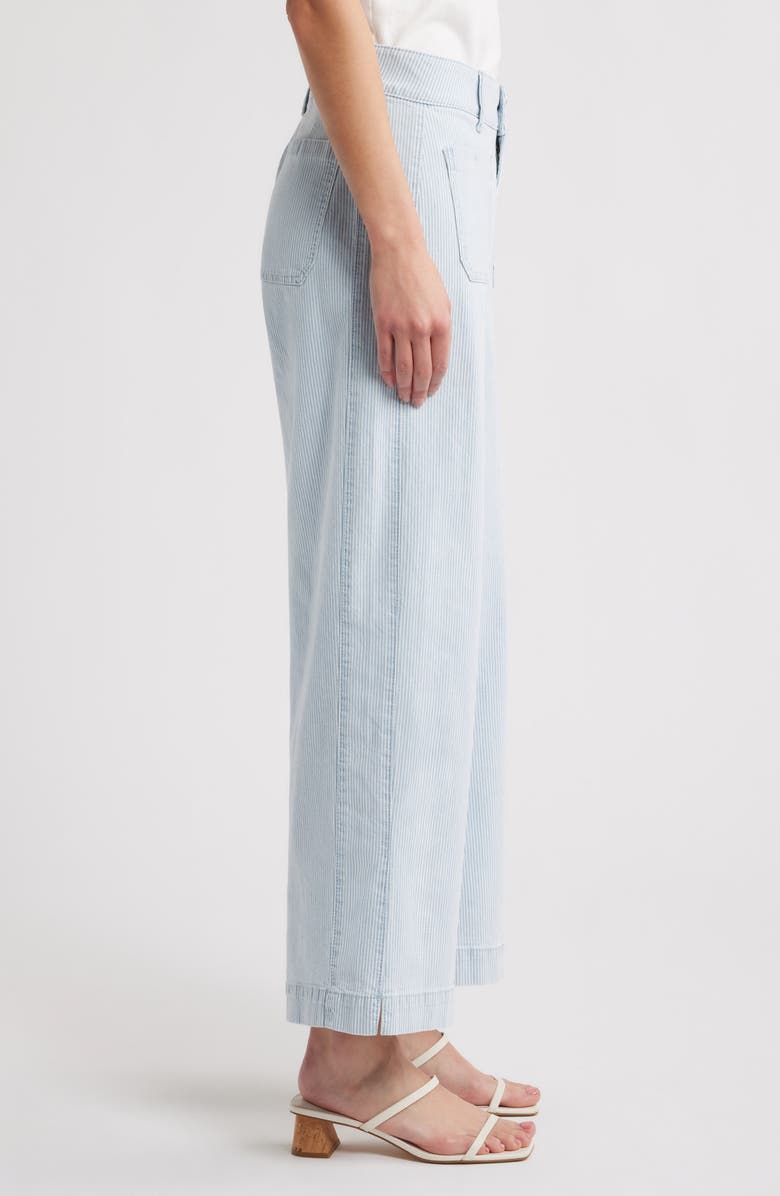 Wit & Wisdom Emma Stripe Patch Pocket High Waist Wide Leg Jeans, Alternate, color,
