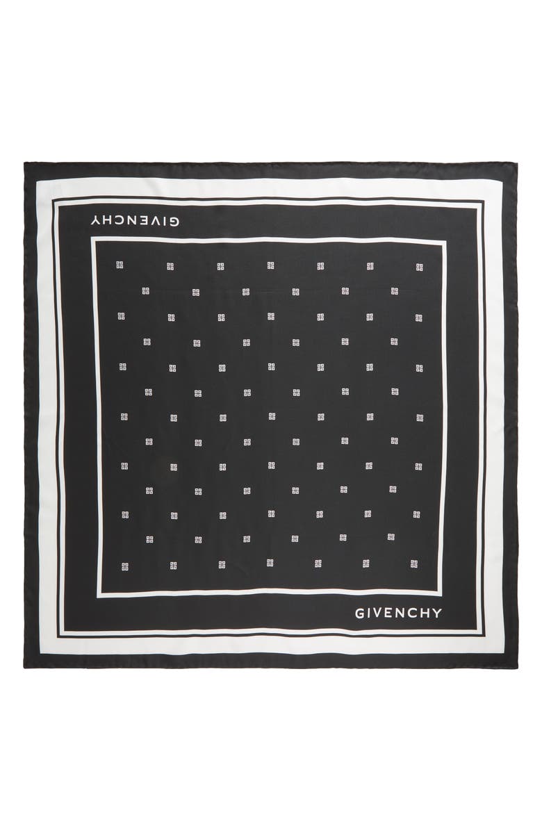 Givenchy 4G Silk Square Scarf, Main, color,