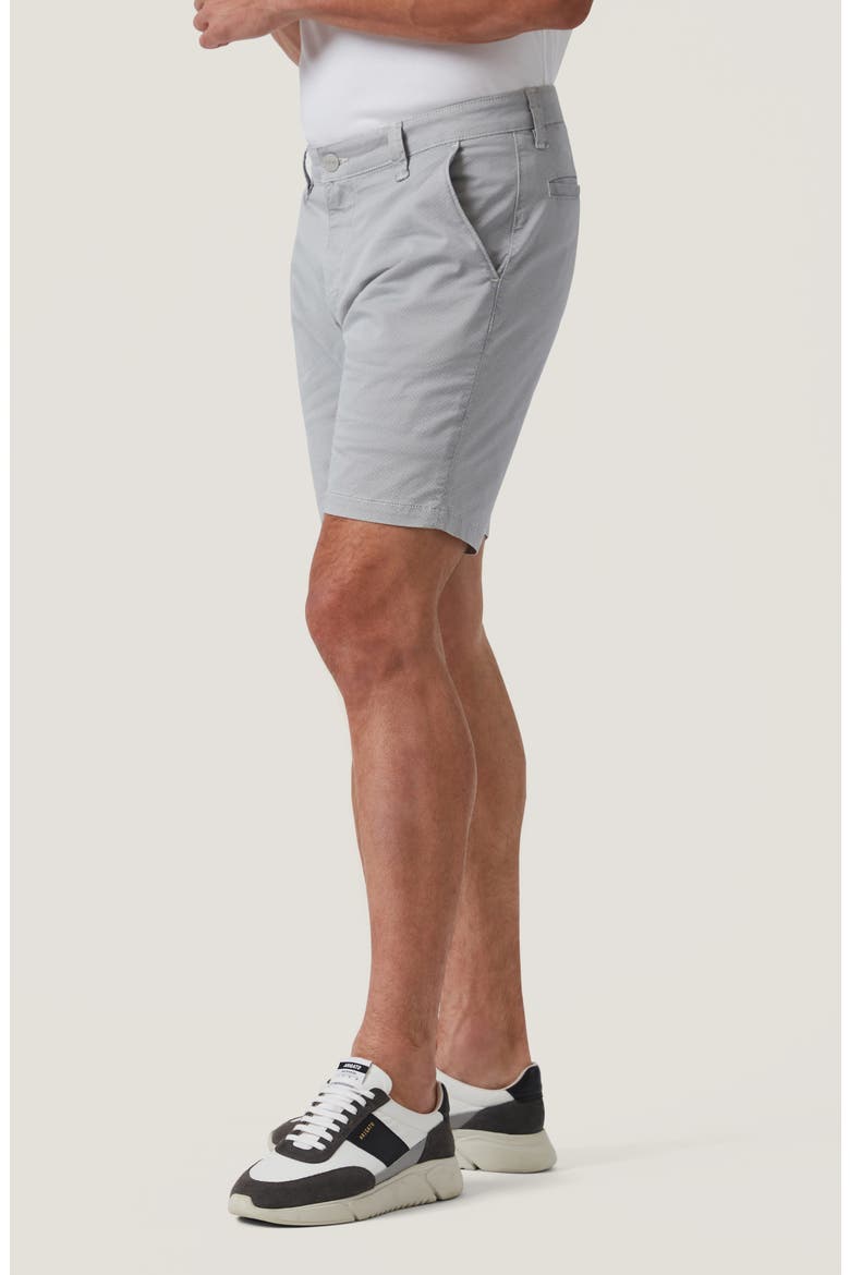 Arizona Slim Fit Grey Tie Print Flat Front Cotton Shorts, Alternate, color, GREY TIE PRINT