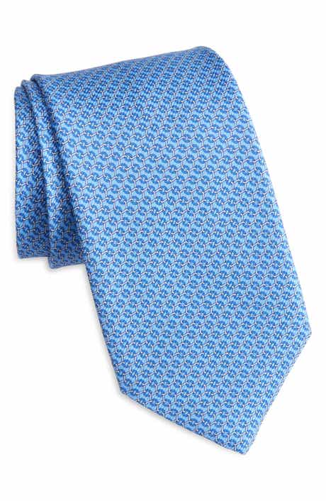 Chainlink Print Silk Tie