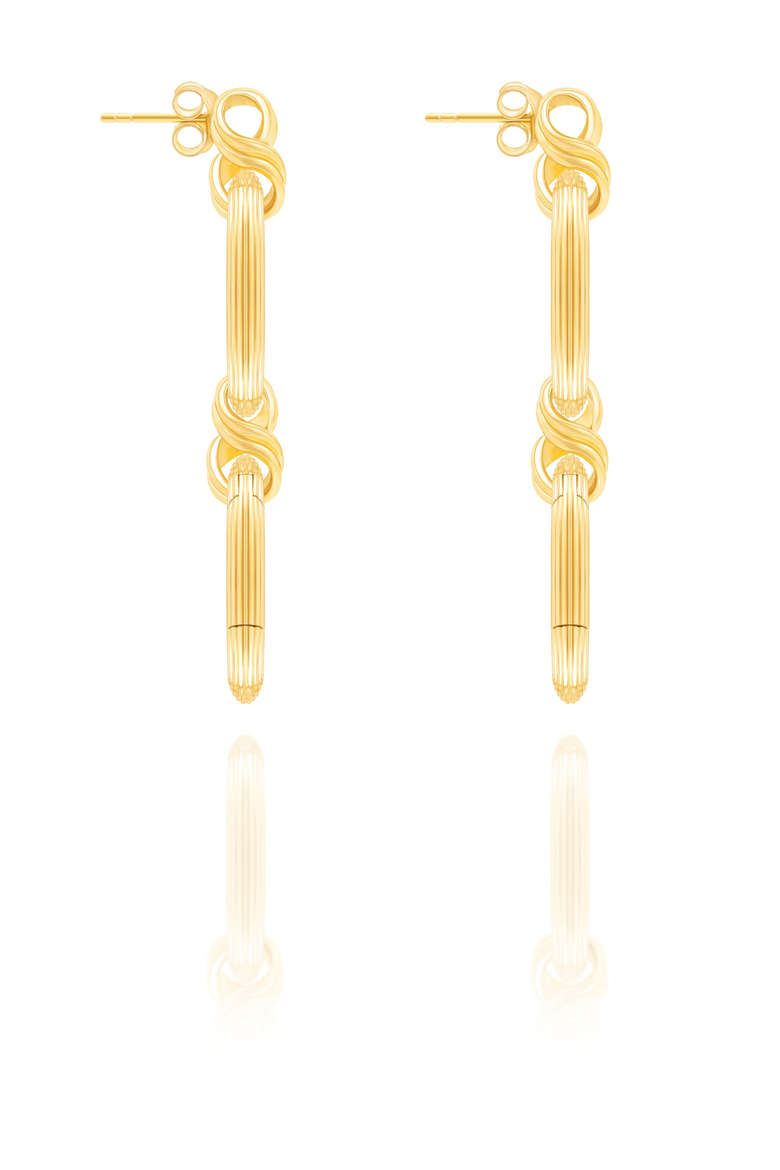 Lustrous Kingdom Earrings, Alternate, color, Yellow Gold