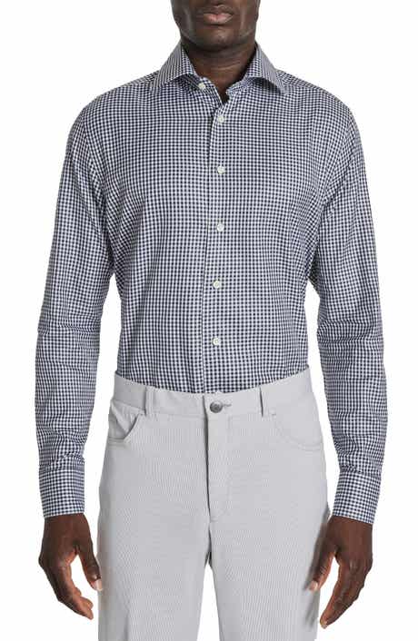 Jack Victor Royland Check Herringbone Dress Shirt