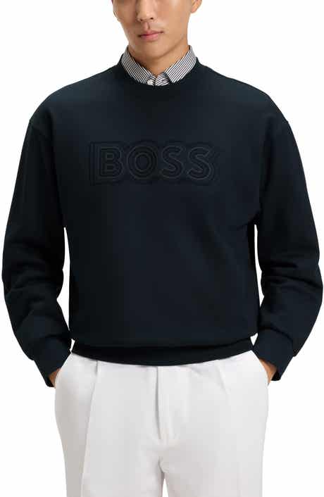 BOSS Soleri Logo Cotton Graphic Sweatshirt