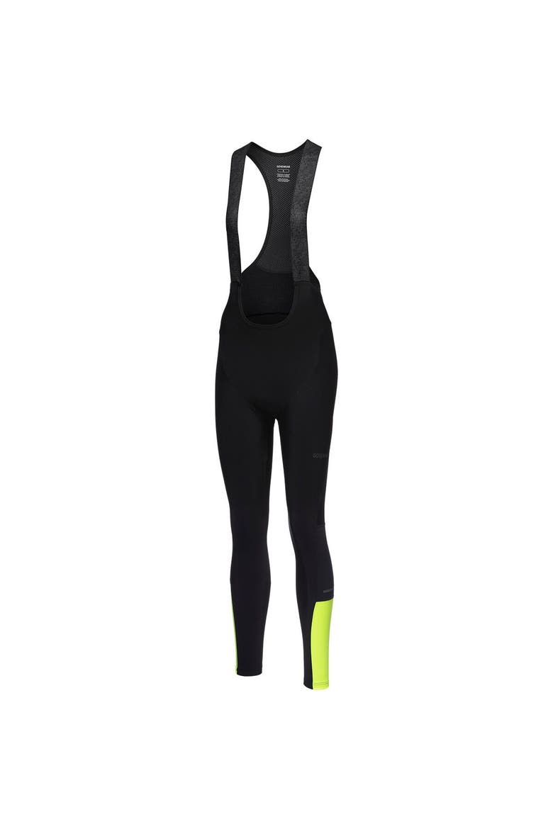 Swiftride Thermo Bib Tights+ - Women's, Alternate, color, Black/Neon Yellow