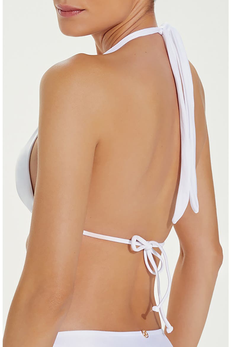 Paula Triangle Bikini Top, Alternate, color, WHITE