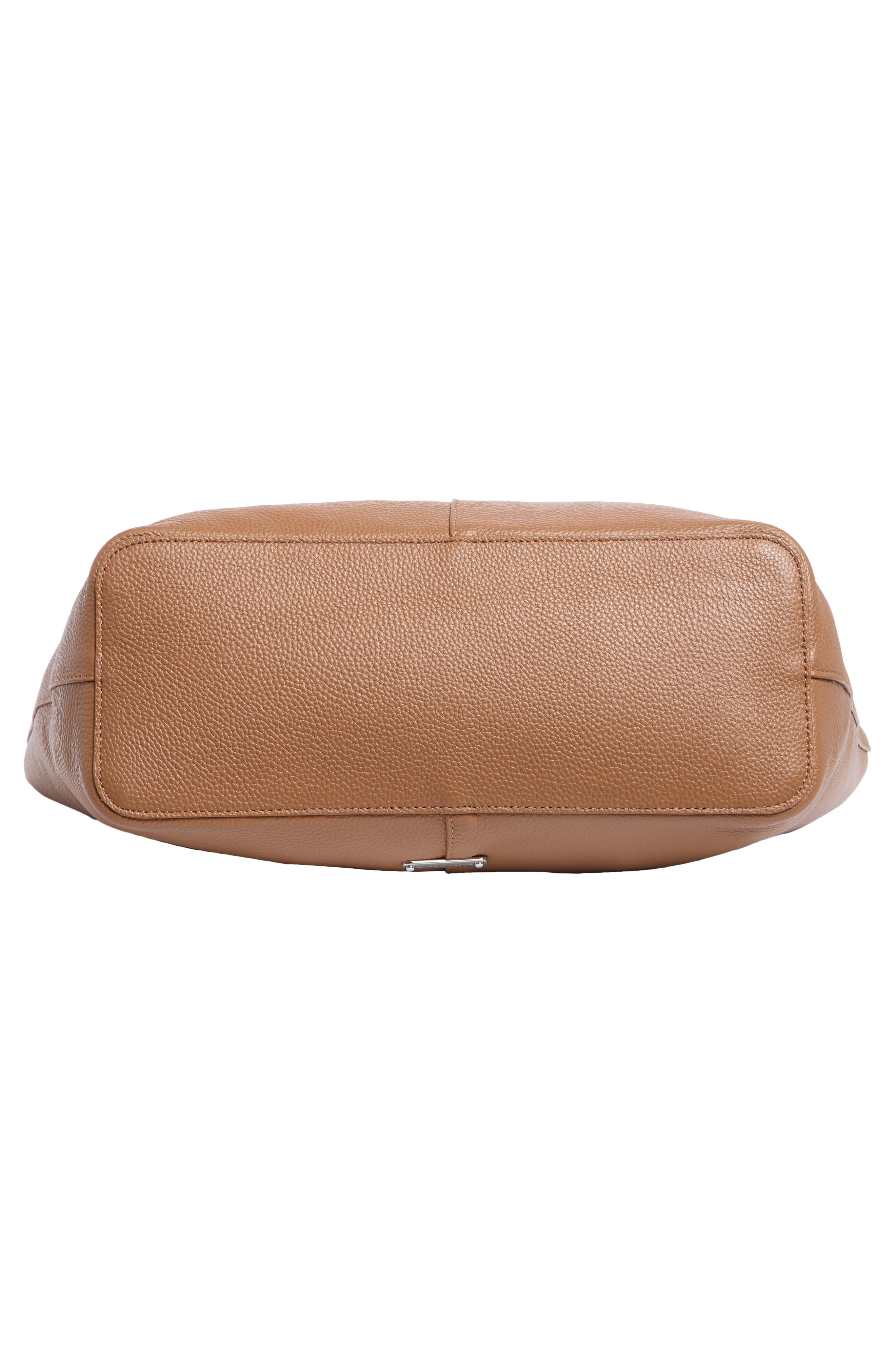 Soft Studded Leather Tote, Alternate, color, SADDLE