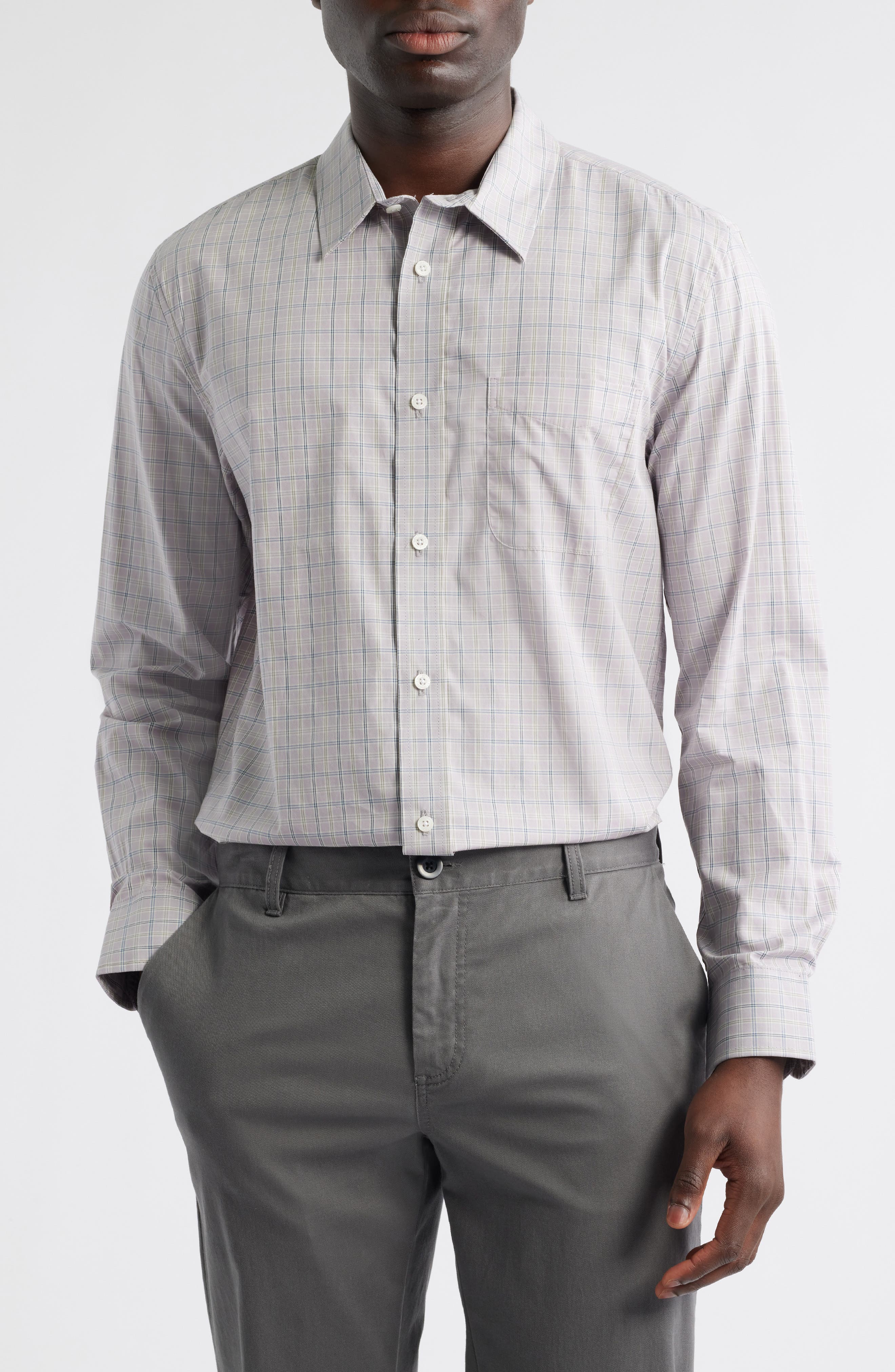 Academy Check Pima Cotton Button-Up Shirt