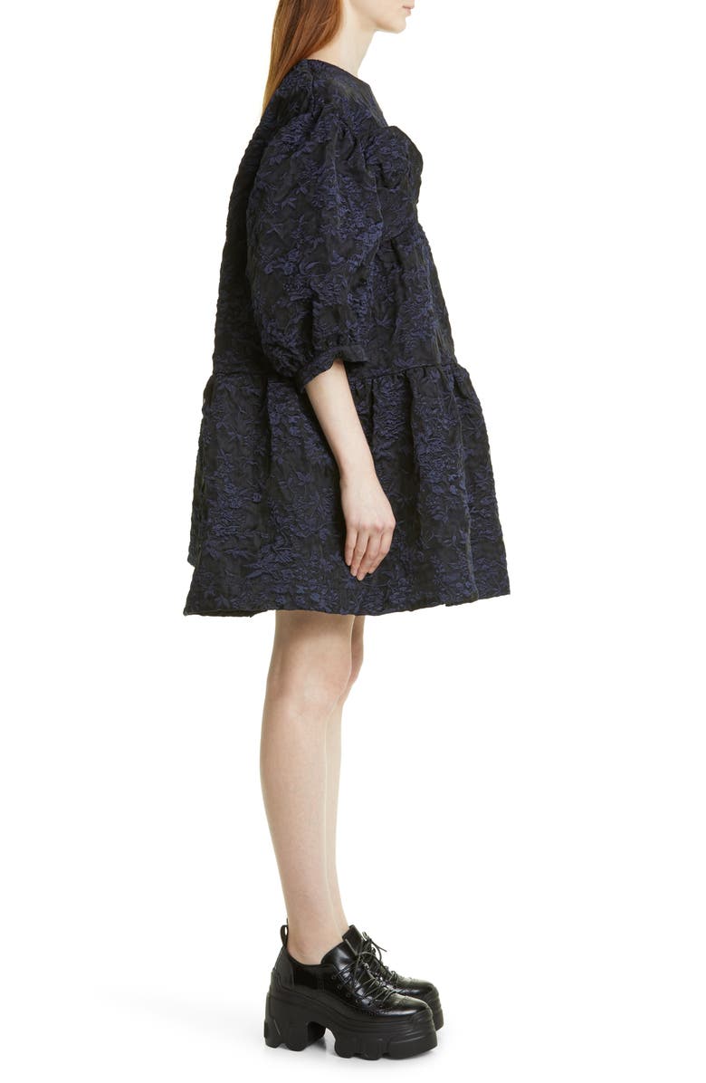 Simone Rocha Floral Cloqué Bustier Minidress, Alternate, color, 