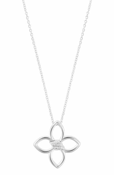 Adornia Floral Pendant Necklace