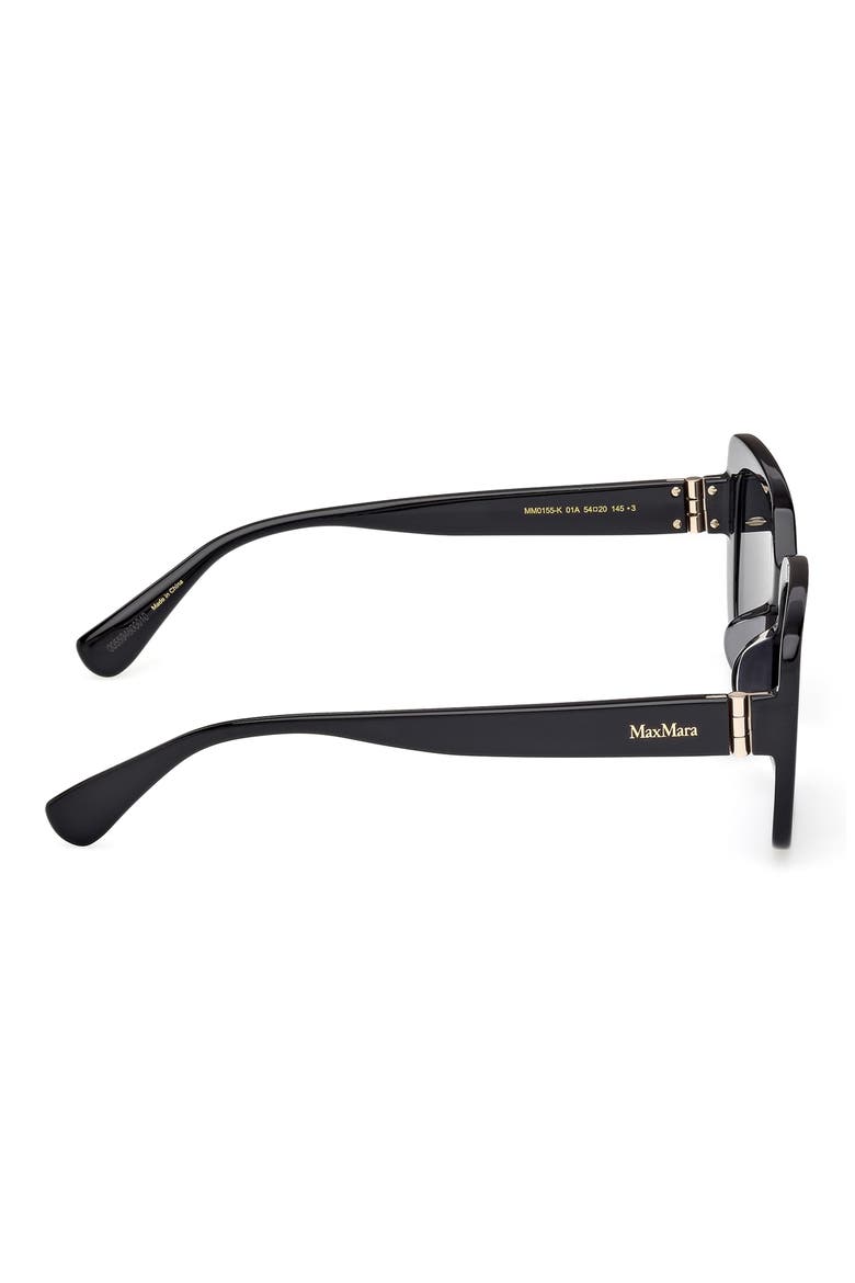 54mm Square Sunglasses, Alternate, color, SHINY BLACK / SMOKE