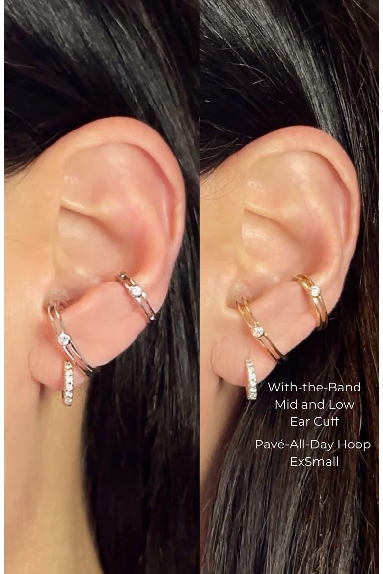 With-the-Band Ear Cuff, Alternate, color, Yellow Gold