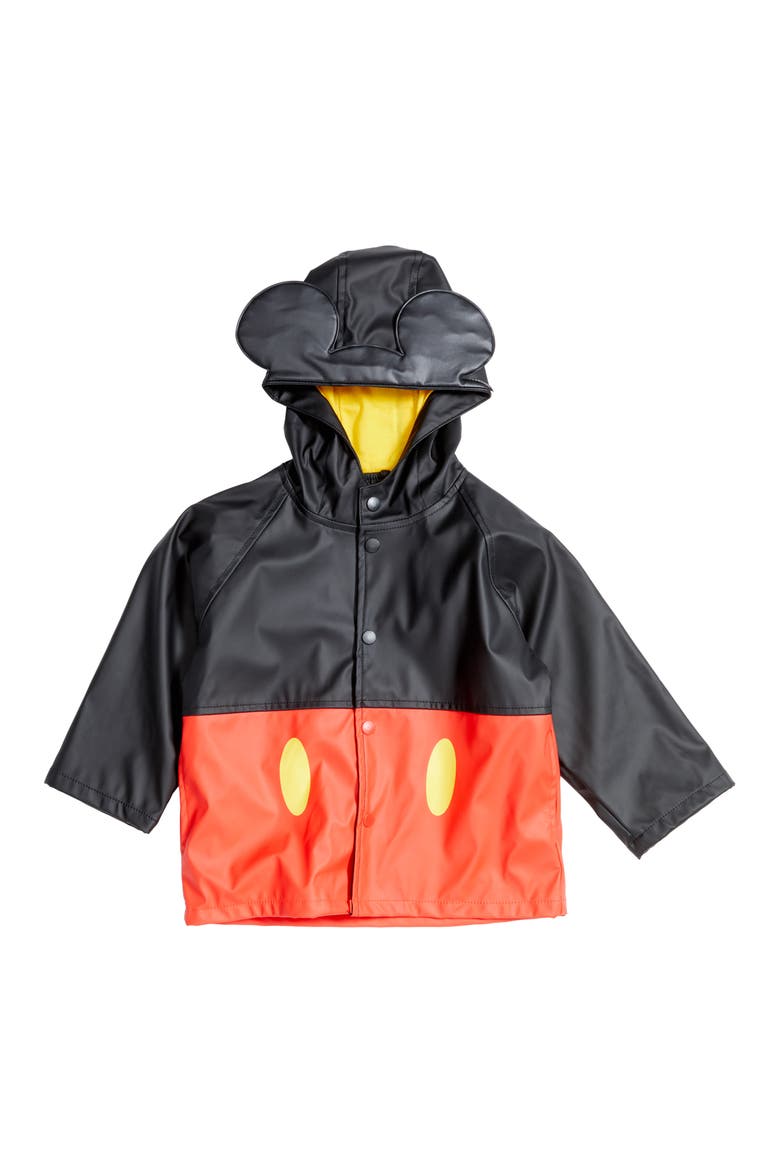 Mickey Mouse Hooded Raincoat, Main, color, RED