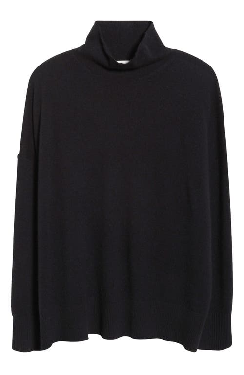 Nordstrom Oversize Cashmere Turtleneck Sweater In Black