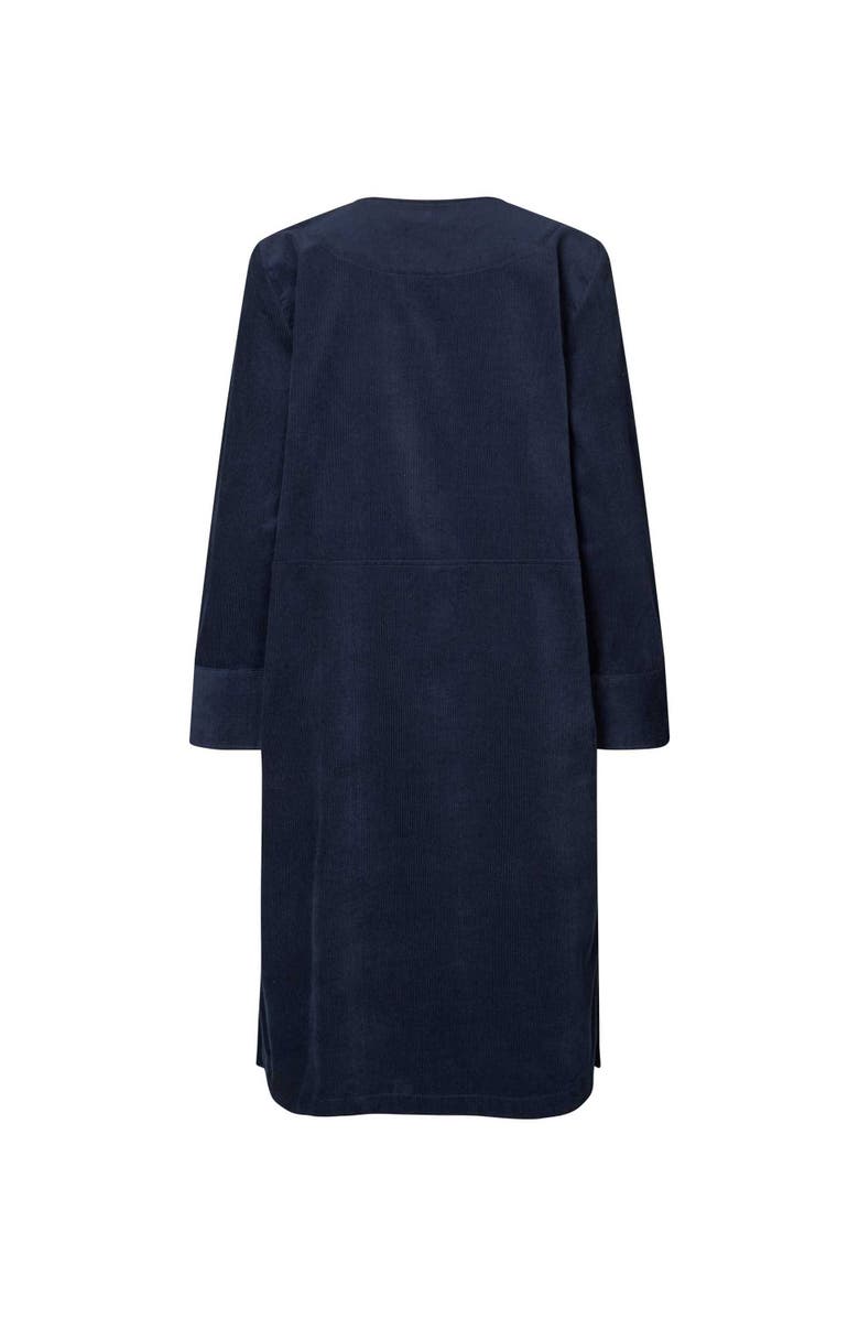 Masai Copenhagen Long Sleeve Crew Neck Zip Midi Dress, Alternate, color, Navy Blazer