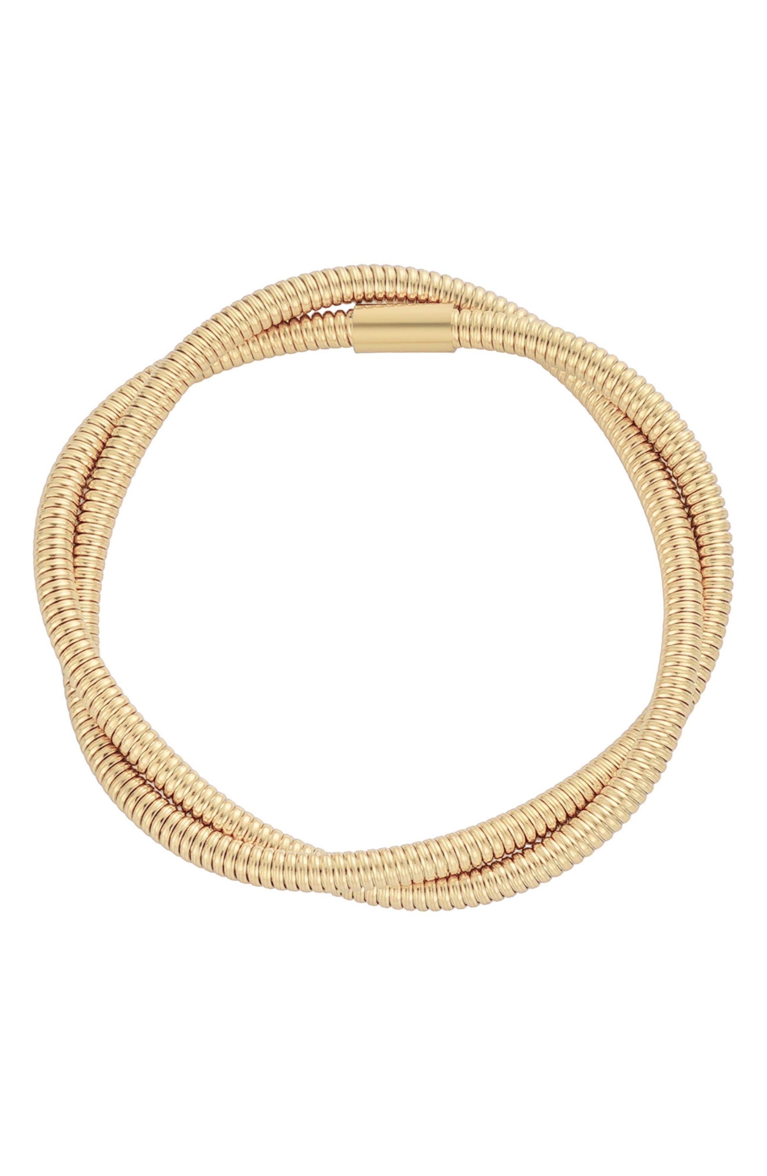 Adornia 18K Gold Plated Twisted Wrap Bracelet