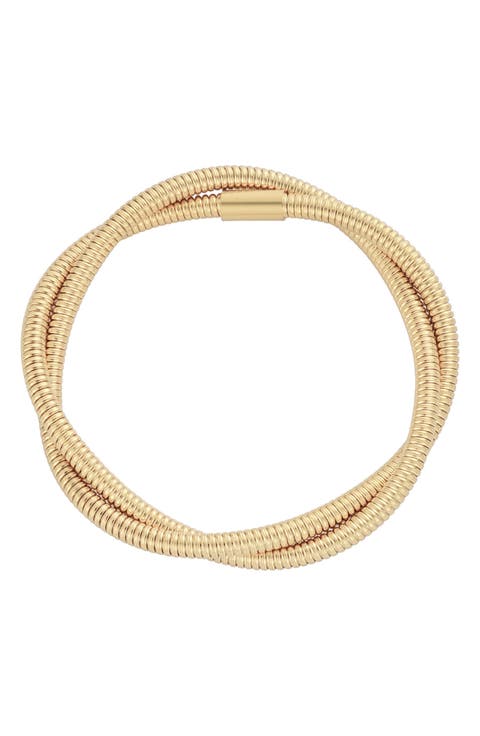 18K Gold Plated Twisted Wrap Bracelet