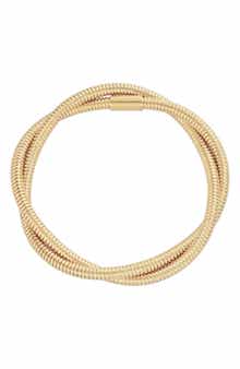 Adornia 18K Gold Plated Twisted Wrap Bracelet