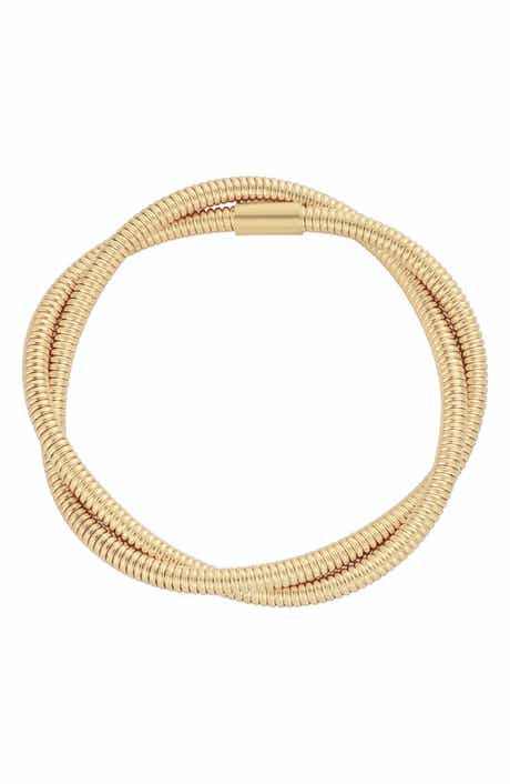 Adornia 18K Gold Plated Twisted Wrap Bracelet