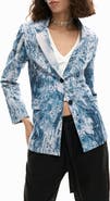 Desigual Floral Mixed Print Stretch Cotton Jacket