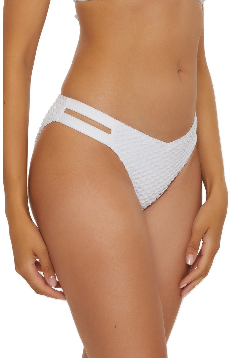 Castaway V-Front Bikini Bottoms, Alternate, color, WHITE