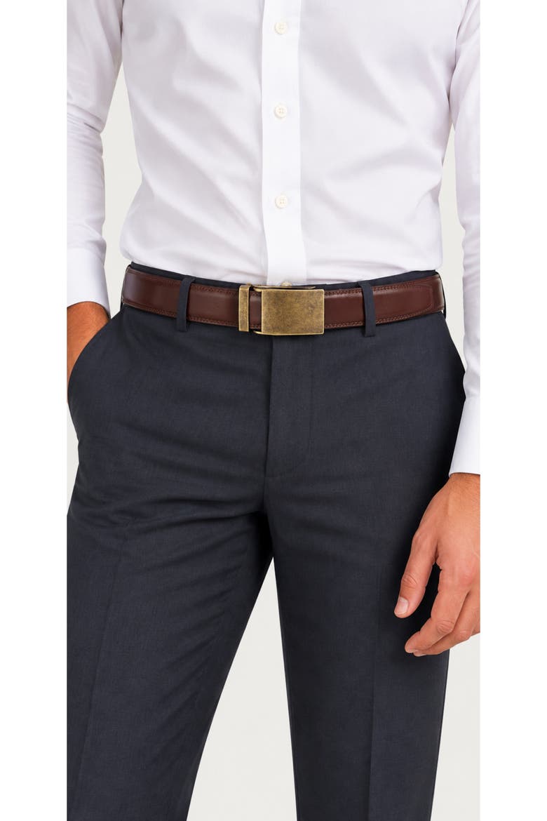 Linxx Leather Ratchet Belt, Alternate, color, Brown
