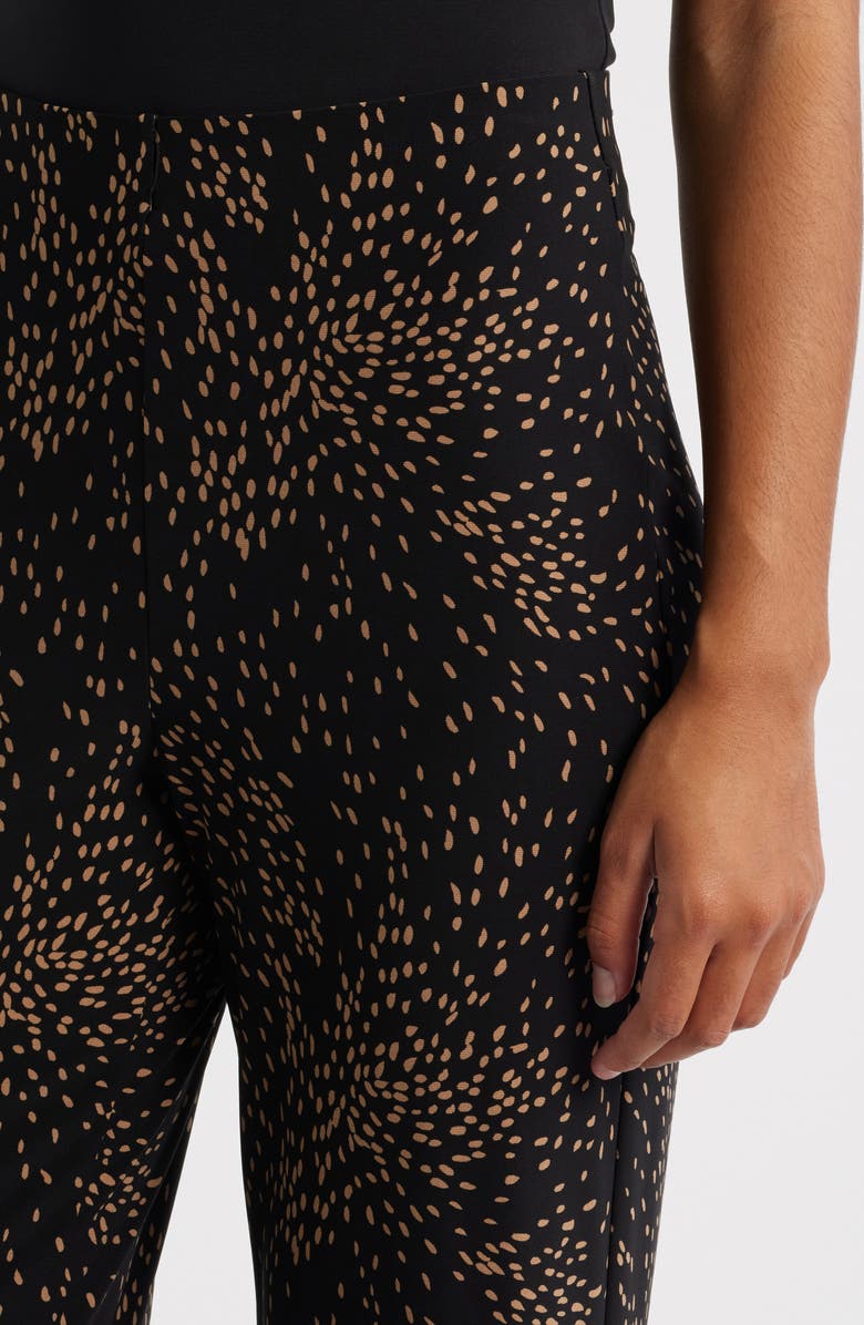 AK ANNE KLEIN Print Wide Leg Pull On Pants, Alternate, color, Anne Black/ Vicuna