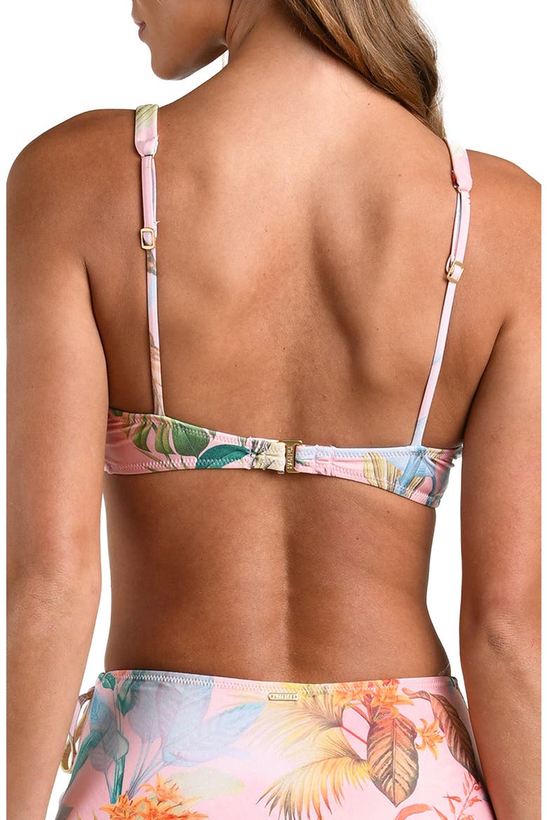 Lexie Colorful Palm Bikini Top, Alternate, color, PINK MULTI