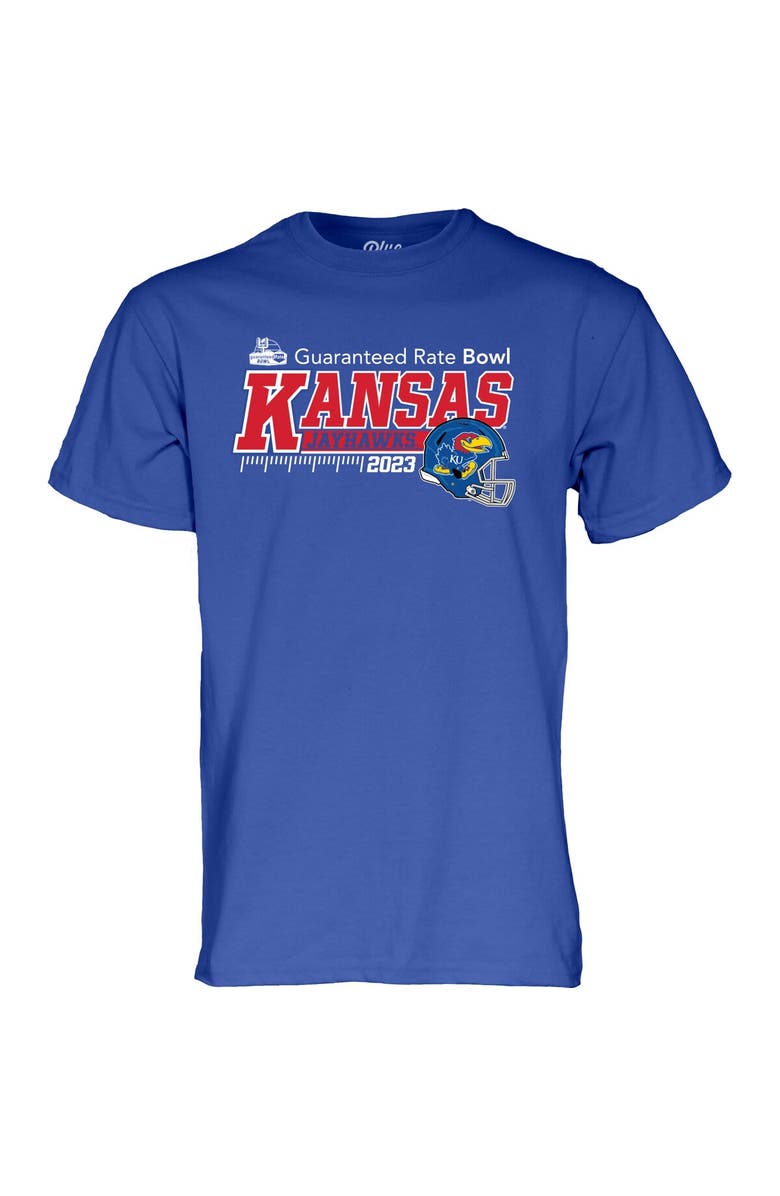 BLUE 84 Unisex Blue 84 Royal Kansas Jayhawks 2023 Guaranteed Rate Bowl T-Shirt, Alternate, color,