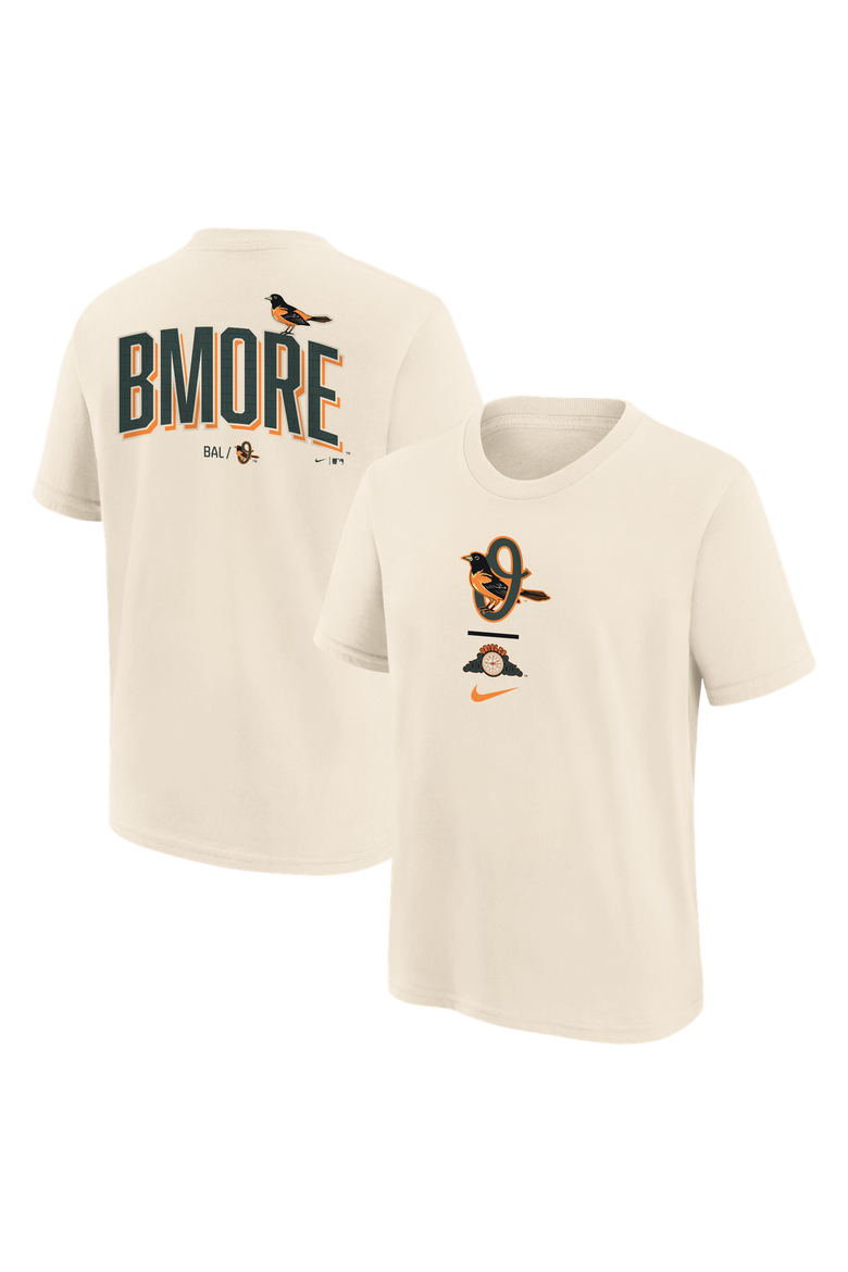 Youth Nike Cream Baltimore Orioles 2026 City Connect T-Shirt, Main, color, Cream